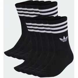 adidas 3-Streifen Crew Socken 10er Pack Schwarz/Weiß 40-42