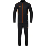 Jako Damen Trainingsanzug Polyester Challenge schwarz/neonorange, 42