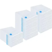 vidaXL Aufbewahrungstaschen 50 pcs Transparent und Blau 130 x 100 cm