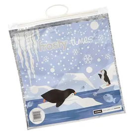 Papstar Tiefkühltragetaschen, LDPE 12 l 47 cm x 43 cm "Frosty Times" | Bunt