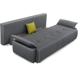 Collection AB Schlafsofa »Funtastic«, mit Federkern, Bettfunktion, inklusive 2 Rücken- und 1 Zierkissen, grau