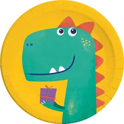 Procos - Dinosaurier - Pappteller (Ø23cm, 8 Stück)