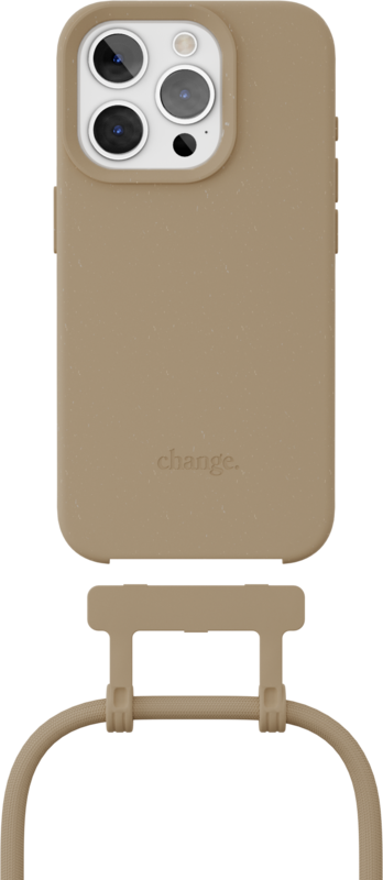 Change Case Apple iPhone 15 Pro Max Backcover mit Kordel Braun