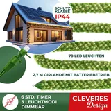 Kesser KESSER® Weihnachtsgirlande naturgetreue LED Girlande Weihnachtsdeko In- | Outdoor - Grün