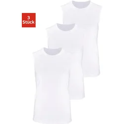 H.I.S Muscleshirt, (Packung, 3 tlg.), mit Rundhalsausschnitt, Gr. 4/S, weiß, , 235531-4