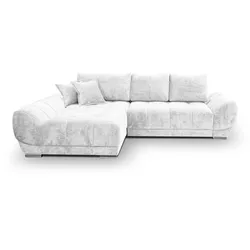 Ecksofa Violet Stoff Weiß