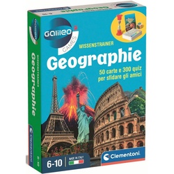 Clementoni® Spiel, Quizspiel Galileo, Wissenstrainer Geographie, Made in Europe bunt