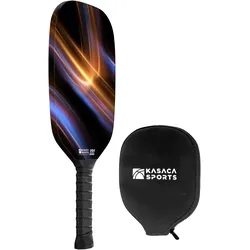 Pickleballschläger KASACA "Pickleball-Schläger Cosmic Ray Carbon", schwarz (schwarz, mehrfarbig), Racketsportschläger