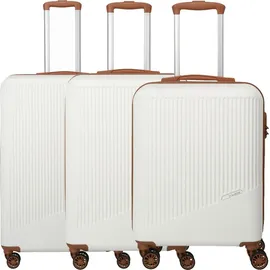 Travelite Bali Koffer-Set 3-tlg. weiß/cognac