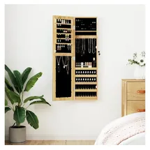 vidaXL Schmuckschrank Mit Spiegel Wandmontage 30x8,5x106 Cm Vidaxl