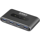 SpeaKa Professional 2 Port USB 3.2 Gen 1-Umschalter (USB 3.0) Grau