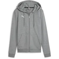 Puma Teamgoal Casuals Hooded Jacket Wmn" medium gray heather/puma white XS