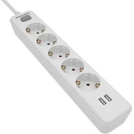 Philips Steckdosenleiste 1,5 m Weiß 5 St.