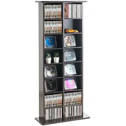 VEVOR Medien-Aufbewahrungsschrank 8 Ebenen Verstellbare DVD-Regale 464 CDs