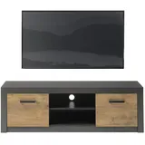 Furn.Design TV-Lowboard "Beveren" Kastanie grau TV-Unterteil 153 x 49 cm - Naturbelassen, Grau