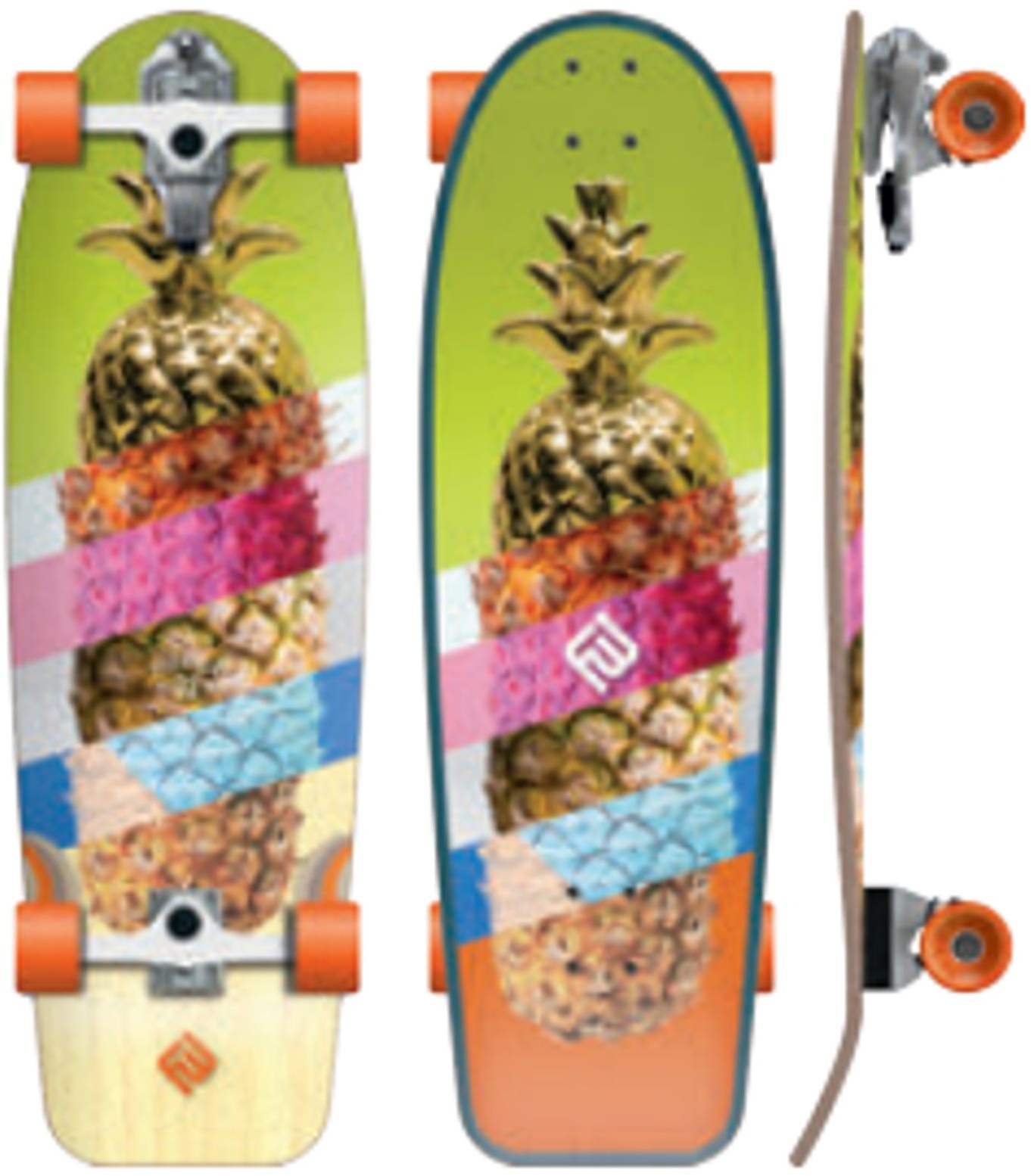 Flying Wheels Surfskater Pineapple 32 Surf Skateboard 21