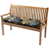 TexDeko TexDeko® Garden Gartenbank-Auflage 110 x 40 x 8cm wasserabweisend UV - beständig gesteppt Bankpolster Bankkissen Polsterauflage Sitzpolster Bankauflage Sitzkissen (Blume)