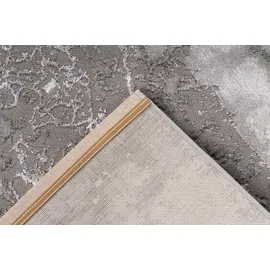 Kayoom Teppich 'Mineral' silbern 80 x 300 cm
