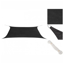 vidaXL Sonnensegel Sonnensegel Sonnenschutz Schattensegel Oxford Gewebe Rechteckig 4×6 m schwarz
