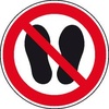 Verbotsschild Betreten der Fläche verboten, Hygiene und Abstand Folie selbstklebend (Ø) 100mm ISO