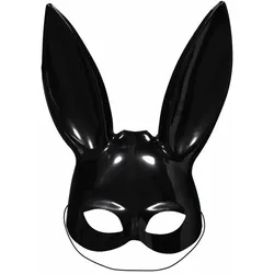 Black Bunny Horror Maske - OS