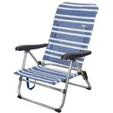 Aktive 62601 Strandstuhl Blau Und Grau Komfortabel