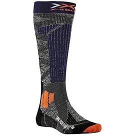 X-Socks X-Bionic Unisex Ski Rider Socken, G212 Stone Grey/Melange Blue, 38 EU