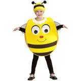 W WIDMANN MILANO Party Fashion - Kinderkostüm Biene mit Riesenaugen, Tierkostüm für Karneval