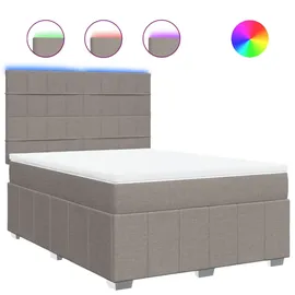 vidaXL Boxspringbett 140 x 200 cm Taupe