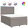 vidaXL Boxspringbett 140 x 200 cm Taupe