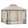 Outsunny Gartenpavillon 3 x 2,75 m Beige/Schwarz