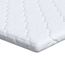 vidaXL Kokosnuss Topper Weiß 80 x 200 cm Jacquard-Stoff