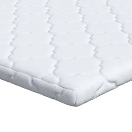 vidaXL Kokosnuss Topper Weiß 80 x 200 cm Jacquard-Stoff