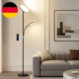 Gyrovu Stehlampe Wohnzimmer Schwarz, 25W Deckenfluter Dimmbar Mit 5W Leselampe 3