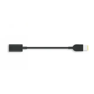 Lenovo 4X90U45346 USB-C-Kabeladapter Slim-Tip schwarz - Adapter für Kabel USB-C Slim-Tip, Stecker/Buchse, 0,018 m, schwarz)