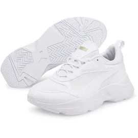 Puma Cassia Plateau Sneaker Damen white/white/team gold 38.5