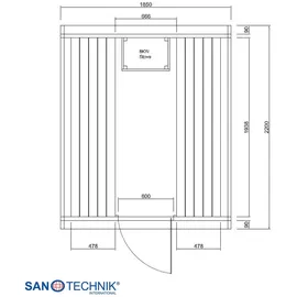 SANOTECHNIK TROMSÖ XL inkl. 8 kW Ofen + int. Steuerung