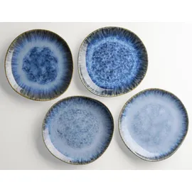 gipfelstück Dessertteller Wilde Schlucht 22 cm blau 4er Set
