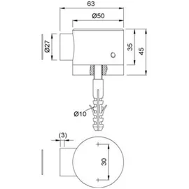 KWS 1015 Türfeststeller silber elox. Dauermagnet