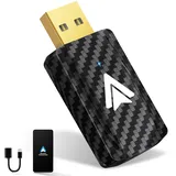 MSXTTLY Android Auto Wireless Adapter, U2A-L9 Konvertieren Sie Wired Android Auto in Wireless, Android Auto Stick für Autos mit Wired AA Android11-15, Mini & Stabil USB C/A Vergoldet Schwarz