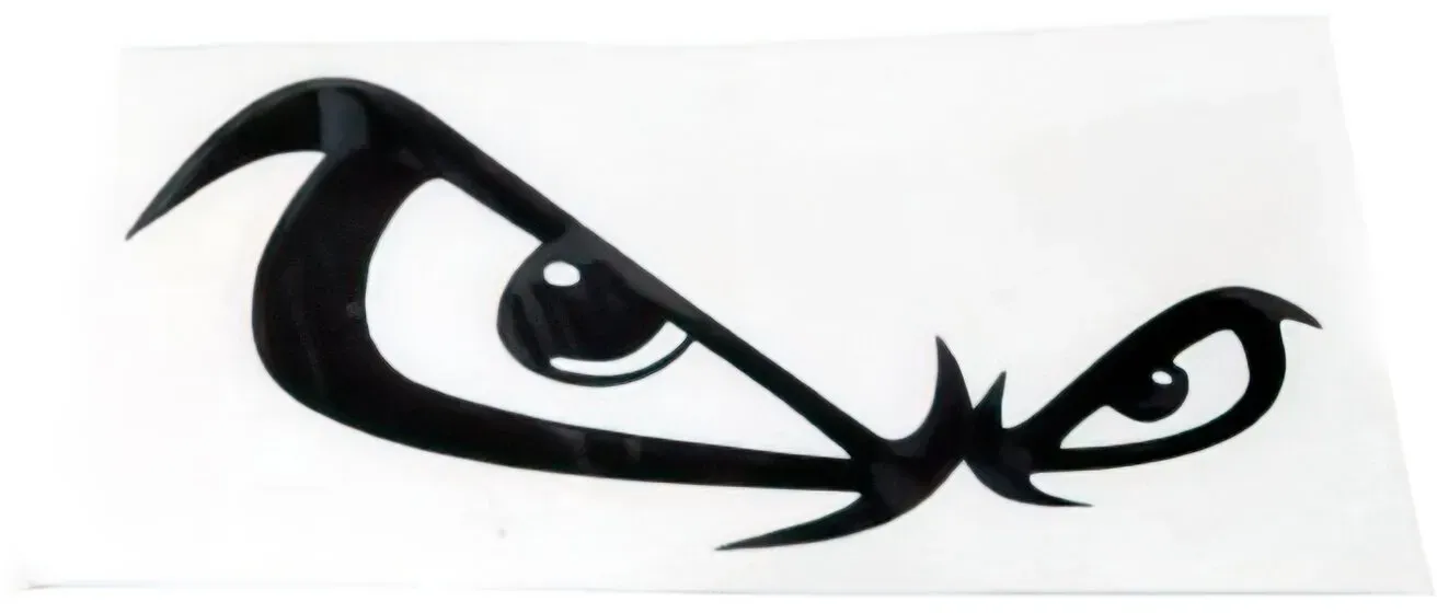 Aufkleber 6x10cm Böser Blick schwarz