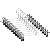 Rutschfeste Hosenbügel, Hosenbügel Aus Metall Mit Verstellbaren Clips, Hosenbügel Für Röcke, Hosen, Jeans, 28 Cm (10er-packung)