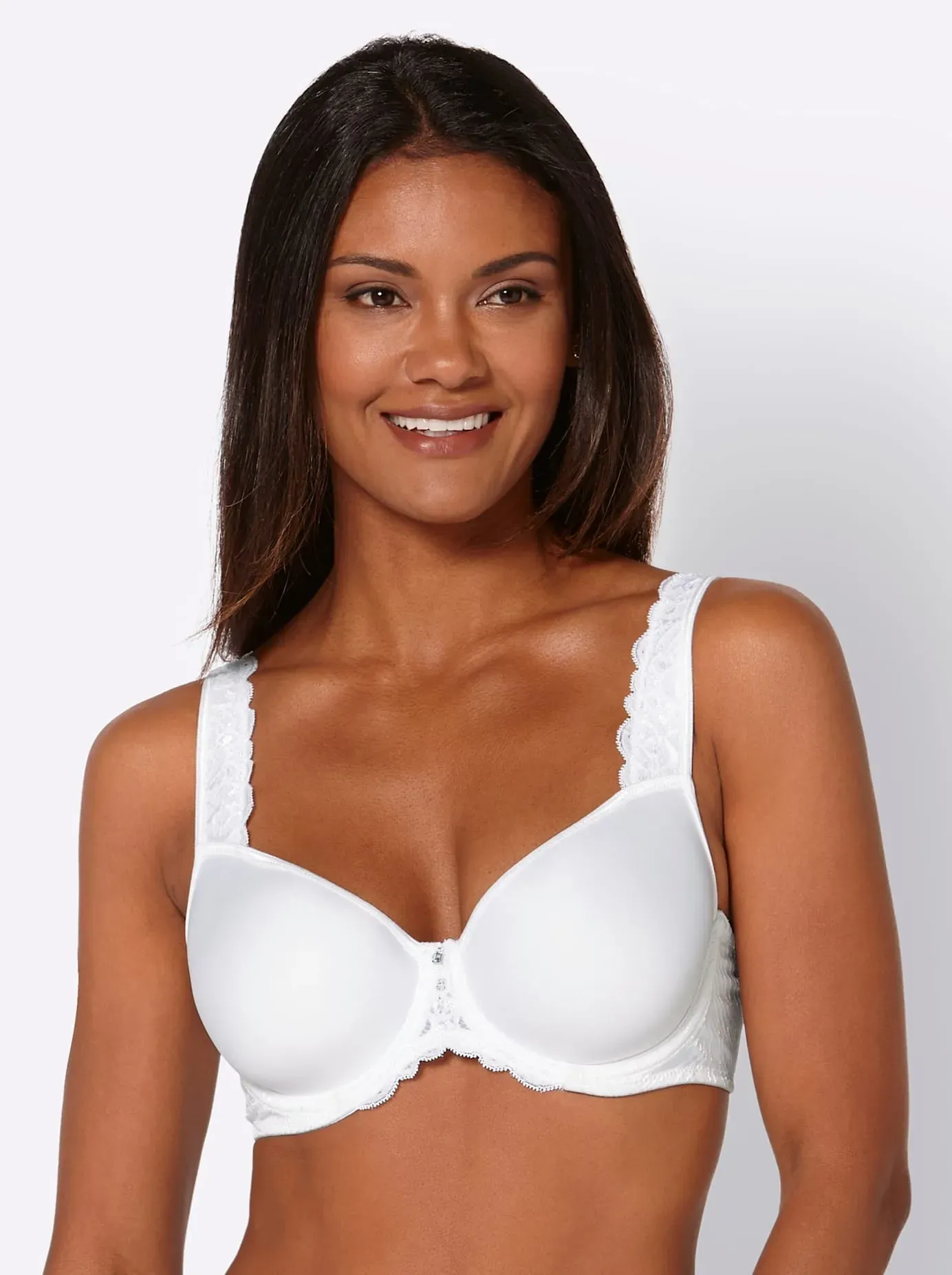 Schalen-BH VIANIA, Damen, Gr. 85, Cup B, weiß, 77% Polyester, 13% Polyamid, 10% Elasthan, BHs BH Bügel-BH Schalen-BH, Topseller