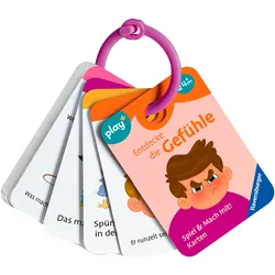Spiel RAVENSBURGER "Play+ Spiel & Mach mit Karten: Entdecke die Gefühle", bunt, Spiele, Kinder