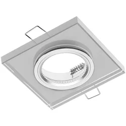 LED Einbaurahmen Glas Eckig gespiegelt 90x90x10mm Für GU10 MR16 Leuchtmittel