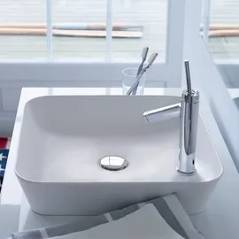 Duravit Cape Cod 46x46cm, m HL, A.insel, o. ÜL, we s-matt