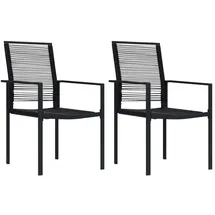 vidaXL Gartenstuhl 57 x 67,3 x 90 cm schwarz 2 St.