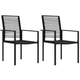 vidaXL Gartenstuhl 57 x 67,3 x 90 cm schwarz 2 St.