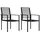 vidaXL Gartenstuhl 57 x 67,3 x 90 cm schwarz 2 St.