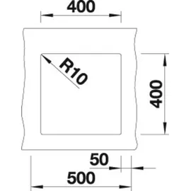 Blanco Subline 400-U cafe + Handbetätigung + InFino